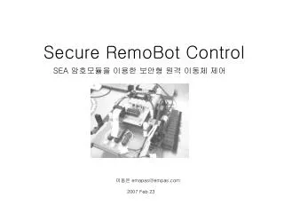 secure remobot control