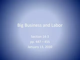 big business and labor