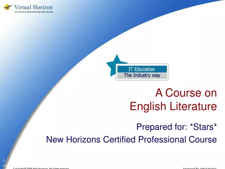 a course on english literature