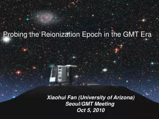 Probing the Reionization Epoch in the GMT Era