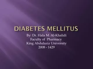 DIABETES MELLITUS