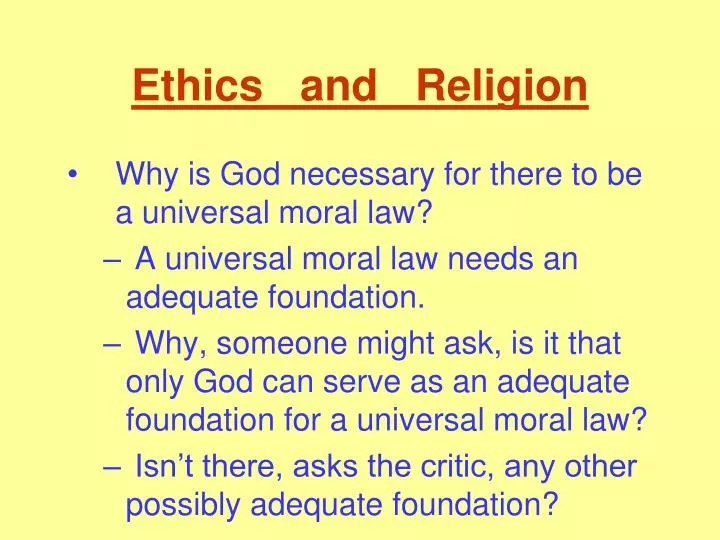ethics and religion