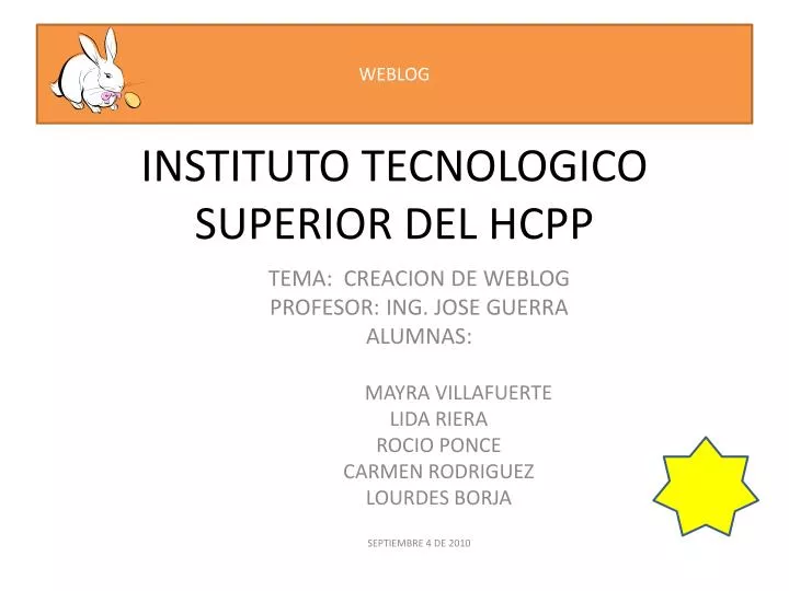 instituto tecnologico superior del hcpp