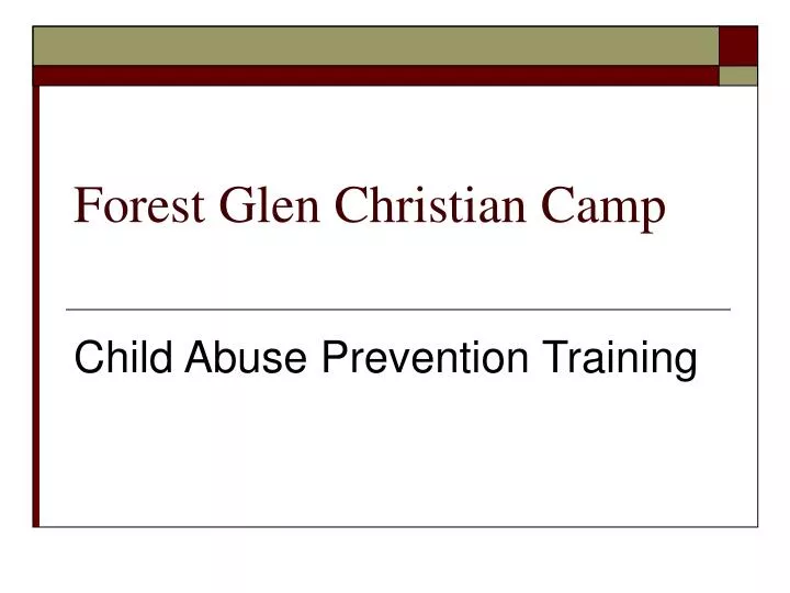 forest glen christian camp