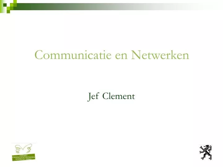 communicatie en netwerken