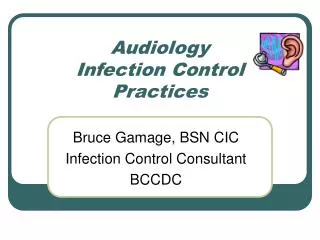 Audiology Infection Control Practices