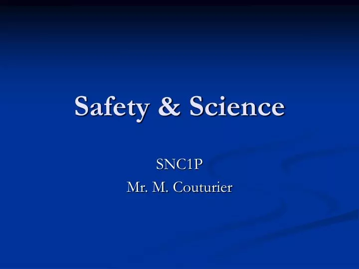 safety science