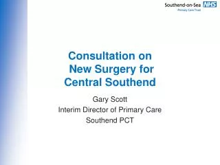 Consultation on New Surgery for Central Southend