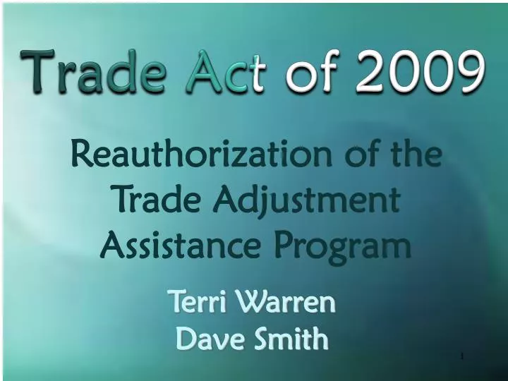 trade act of 2009