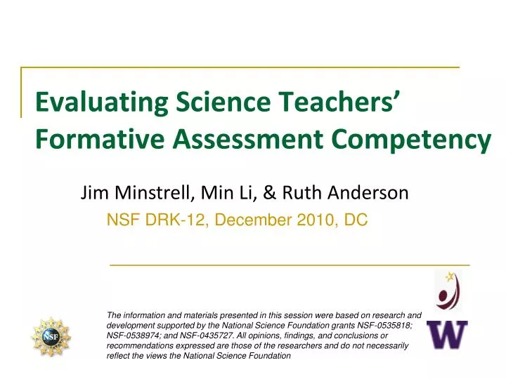 evaluating science teachers formative assessment competency