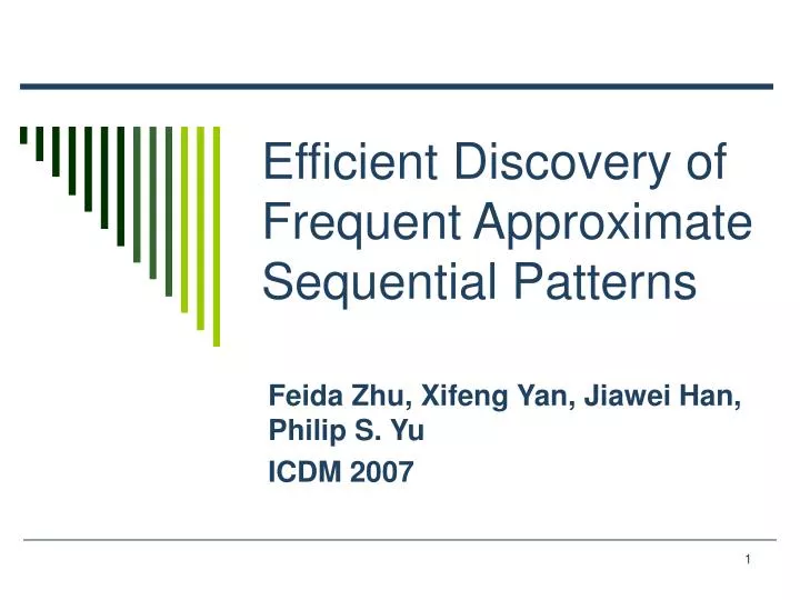 efficient discovery of frequent approximate sequential patterns