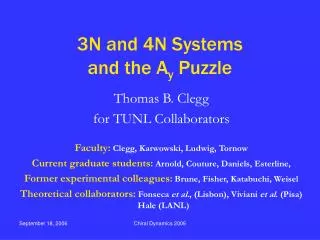 3N and 4N Systems and the A y Puzzle