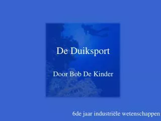 de duiksport