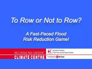 To Row or Not to Row? A Fast-Paced Flood Risk Reduction Game!