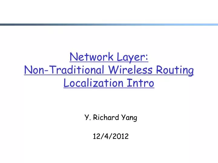 network layer non traditional wireless routing localization intro