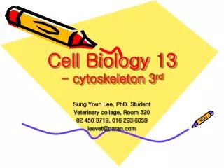 Cell Biology 13 - cytoskeleton 3 rd