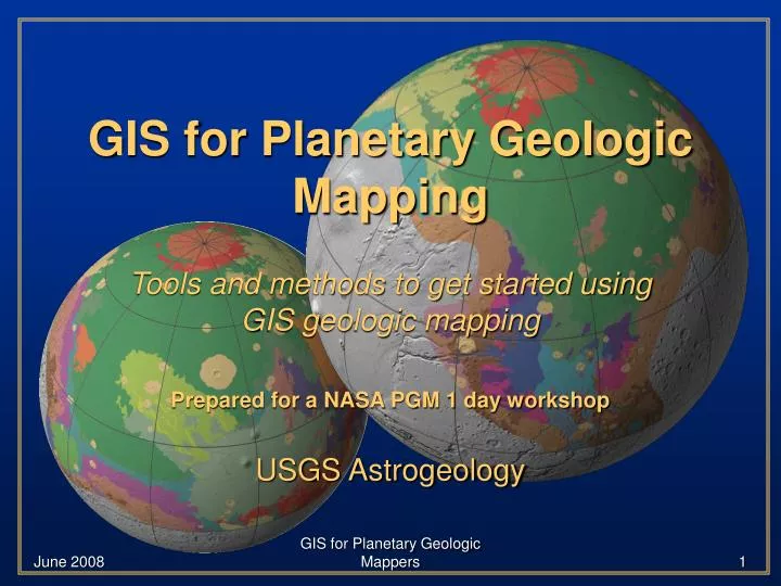 gis for planetary geologic mapping