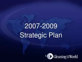 2007-2009 Strategic Plan