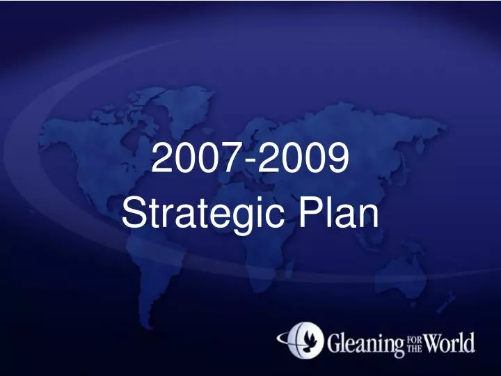 2007 2009 strategic plan