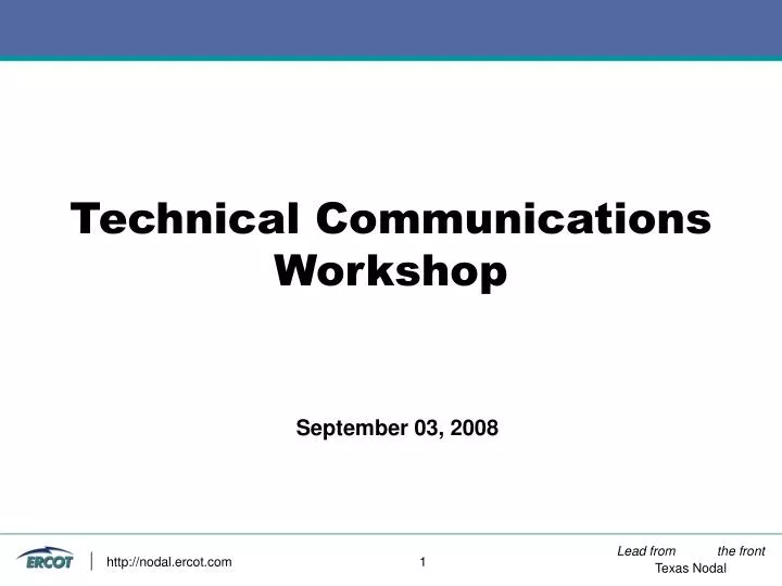 technical communications workshop