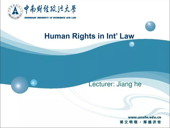 human rights in int law