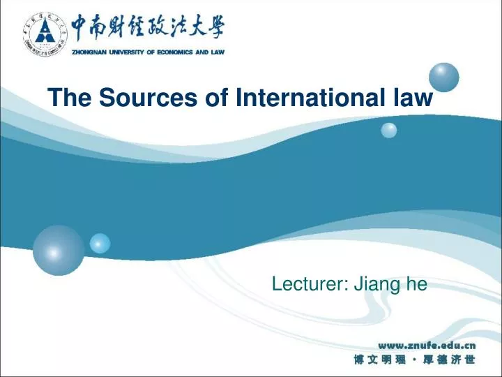the sources of international law