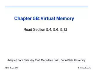 Chapter 5B:Virtual Memory