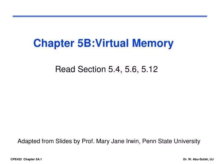 chapter 5b virtual memory