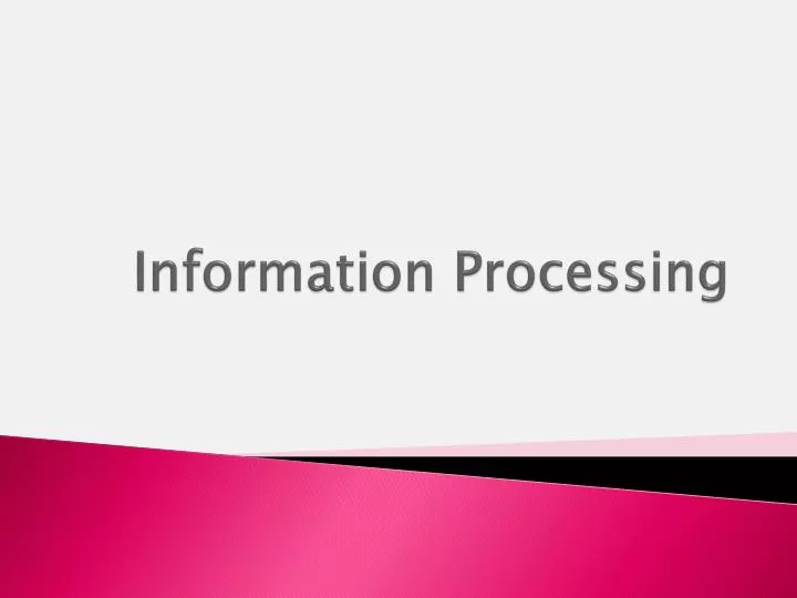 information processing