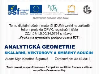 analytick geometrie