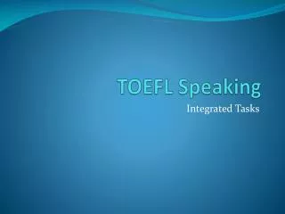 TOEFL Speaking