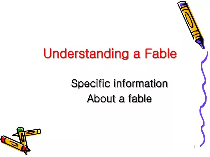 understanding a fable