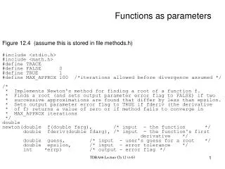 Functions as parameters