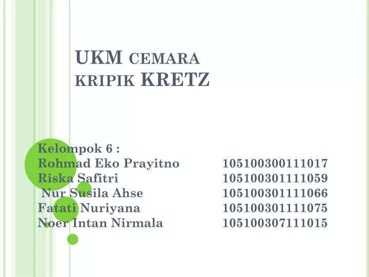 ukm cemara kripik kretz