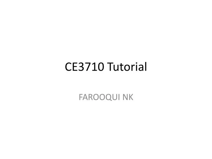 ce3710 tutorial