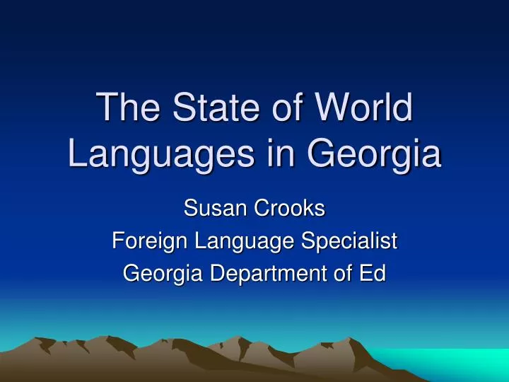 the state of world languages in georgia