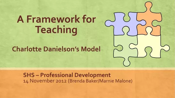 a framework for teaching charlotte danielson s model