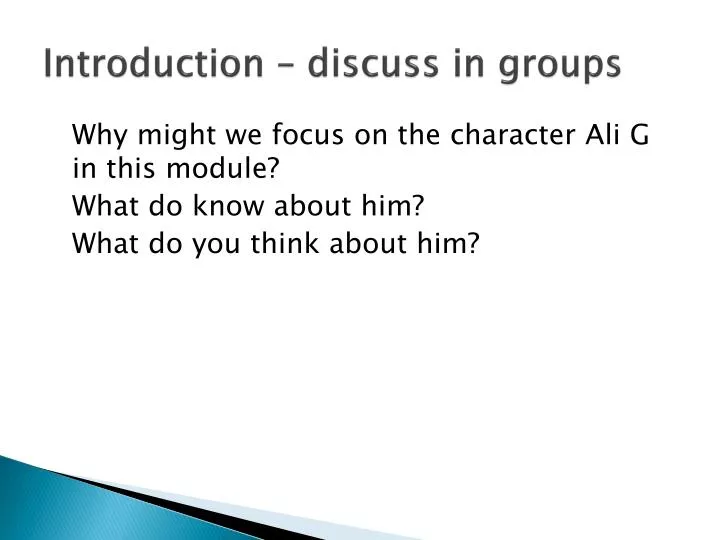 introduction discuss in groups