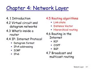 Chapter 4: Network Layer