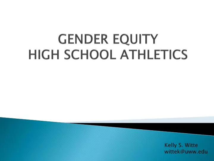 gender equity high school athletics