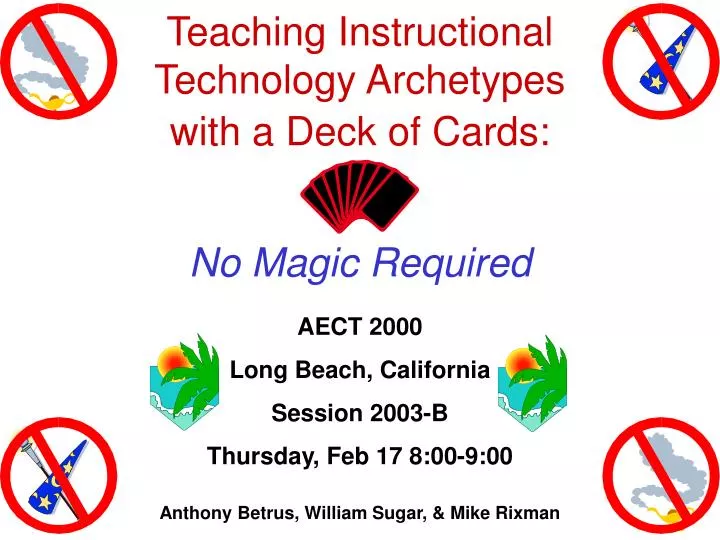 teaching instructional technology archetypes with a deck of cards