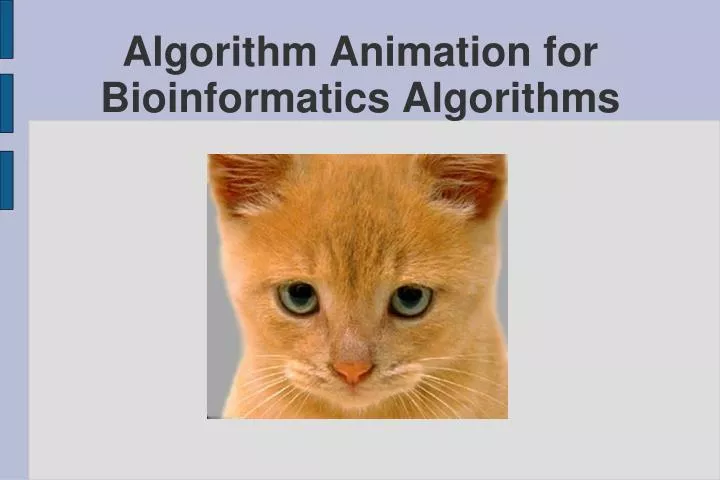 algorithm animation for bioinformatics algorithms