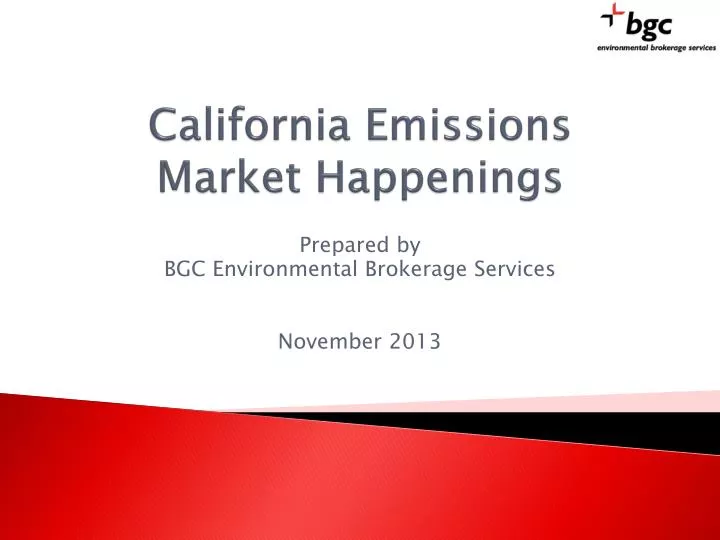 california emissions market happenings