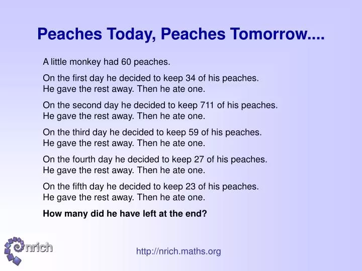 peaches today peaches tomorrow