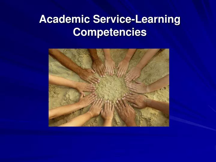 academic service learning competencies