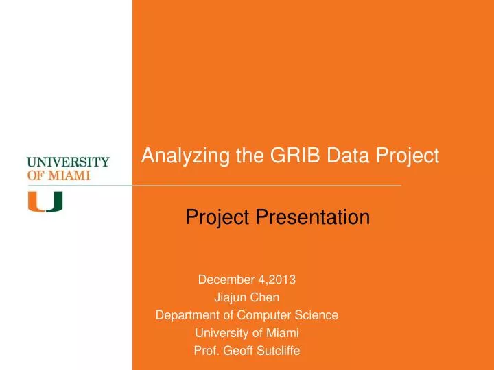 analyzing the grib data project