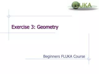 Exercise 3: Geometry