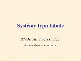 syst my typu tabule
