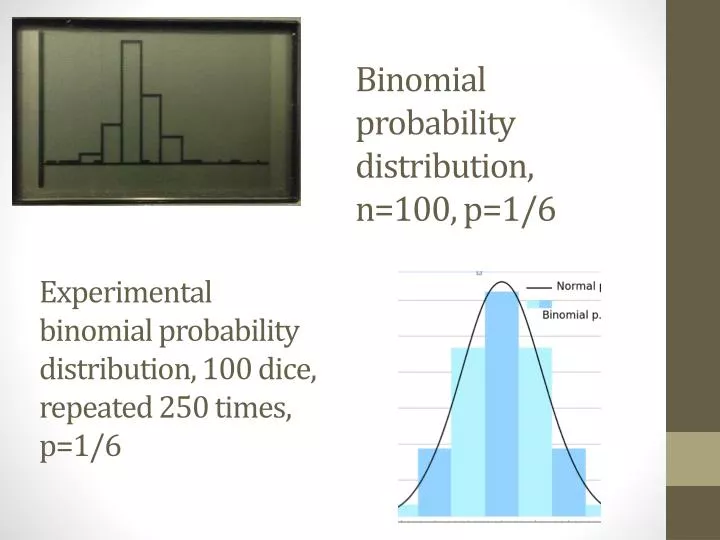 binomial probability distribution n 100 p 1 6