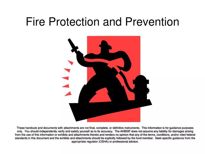 fire protection and prevention